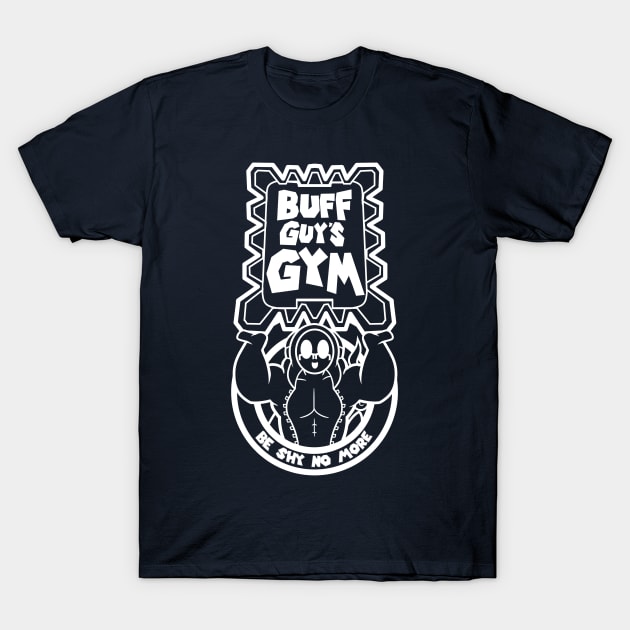 Buff guy Gym White V1 T-Shirt by SokoTeki